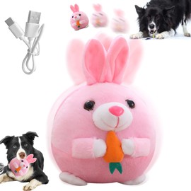 Interactive Dog Toy, Easter Dog Toy, Interactive Play Ball for Dogs, with Music, Can Learn to Speak, Movable, USB Charging, Easter Gifts for Dogs and Cats (Rabbit)