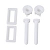 BQLZR Rectangular Shaped White Toilet Seat Hinge Bolts Screw Nuts