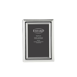 EDZARD Siena Photo Frame for Photo 10 x 15 cm Elegant Silver-Plated Tarnish-Resistant with 2 Hangers