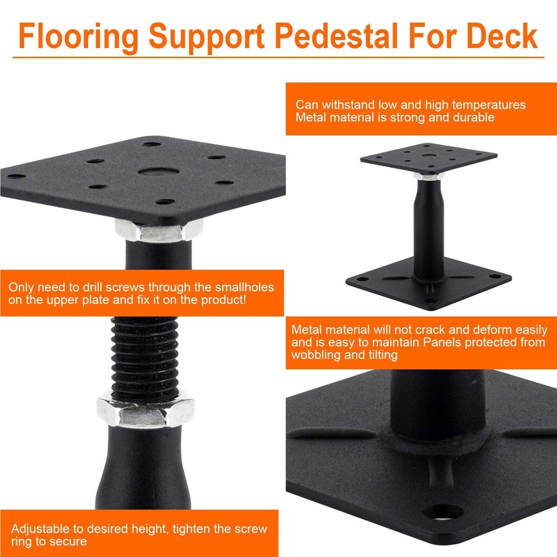 8 Pack Adjustable Support Jack for Floor, Deck Foundation, RV