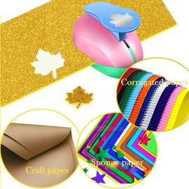 VSREI Snowflake Hole Punch, Motif Punch for Crafts, Scrapbooking, Photos, Greeting Cards, 9/16/25 mm Snowflake Paper Punch (Random Colour)