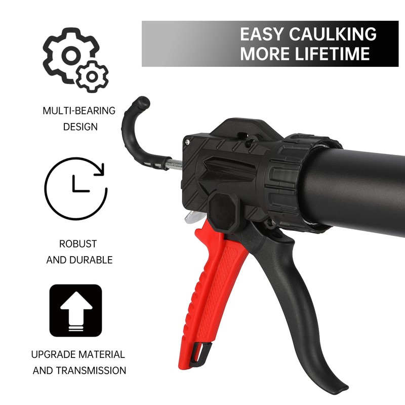 CogniForge Heavy Duty Caulking Gun (25:1 Thrust) - Compatible with
