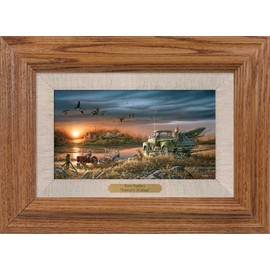 Patiently Waiting Framed Oak Collage by Terry Redlin