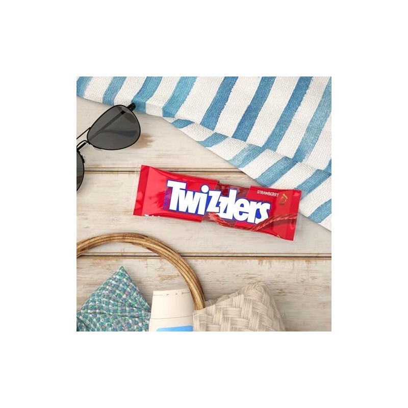 TWIZZLERS Strawberry Twists Chewy Candy Pack of 18 Bulk Individual