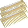Giorgio G30 Large 5.75 Inch Hair Detangling Comb, Wide Teeth for Thick Curly Wavy Hair. Long Hair Detangler Comb For Wet and Dry. Handmade of Cellulose, Saw-Cut, Hand Polished, Ivory 3 Pack