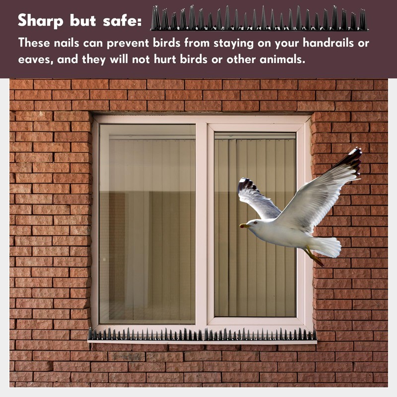 Geetery 40 Pack Bird Spikes for Outside Squirrel Pigeon Spikes