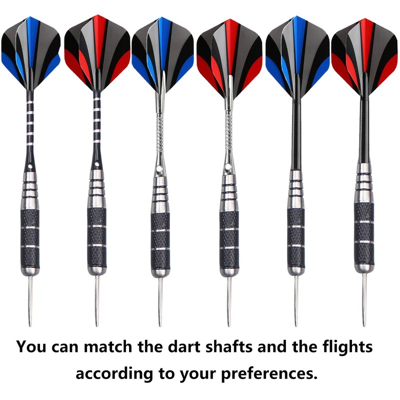 WINSDART ADKX Steel Tip Darts 12 Pack Set with Nonslip