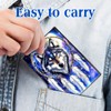 BFDHGQZC Credit Card Holder for Women Men,Dreamcatcher Wolf Mini RFID