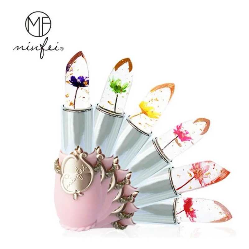 Pintalabios De Jalea De Cristal De Flor Brillante Y Beauty