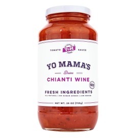 Keto Chianti Wine Pasta Sauce by Yo Mama's Foods - Pack of (1) - No Sugar Added, Low Carb, Low Sodium, Gluten Free, Paleo Friendly, and Made with Whole, Non-GMO Tomatoes