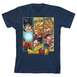 Dragon Ball Super Goku Saiyan Transformation Youth Navy T-shirt