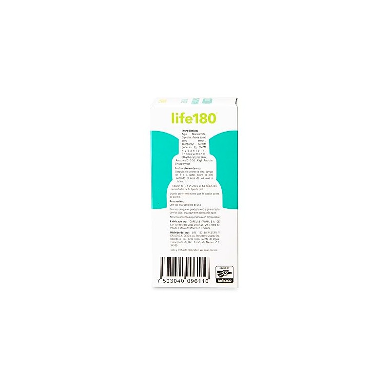 Serum Niacinamida Facial Life180 de 50ml Suero Cuidado de la