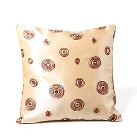 Violet Linen Silky Circle 17" X 17" Throw Pillow - Gold