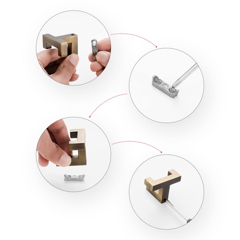 SARIHOSY Coat Hooks Brass Robe Hooks for Coats, Antique Brass