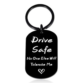 Anniversary for Men Husband Drive Safe Keychain from Wife Stocking Stuffers for Men Boyfriend Christmas Gifts for Men Husband Birthday Valentines Day Gifts for Him Boyfriend Gifts from Girlfriend