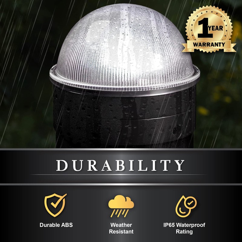 Classy Caps CH2233B Summit Chain Link Solar Post Cap, Black