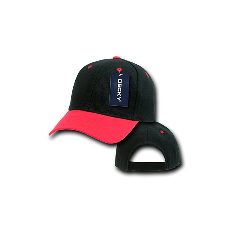 DECKY Deluxe Baseball Cap, Black/Red