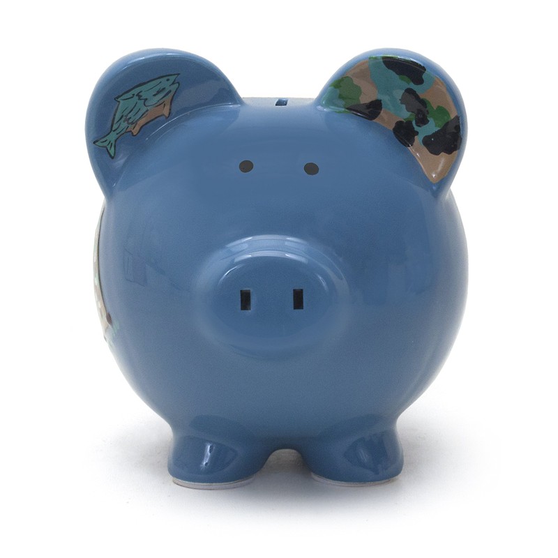 Child to Cherish Ceramic Piggy Bank for Boys, Camping