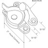 QCAA Zinc Die Cast Window Sash Lock, 2-7/16", Brushed Antique