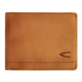 camel active Nimbus Men's Wallet Small Landscape Format RFID Leather Small Cognac Brown, Cognac, 004192