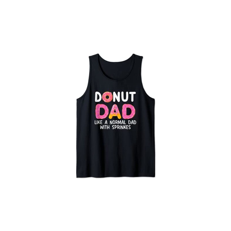 Donut Dad Definition Dessert Food Streusel Donut Day Tank Top