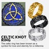 Richsteel Stacking Celtic Forefinger Ring for Lady Men Gold Irish