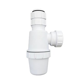 PlumbEZ Telescopic Adjustable Bottle Trap - 32mm (1.1/4") Sink Waste Trap with Internal Pipe Support - 3 Year Warranty