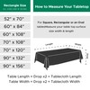 Biscaynebay Textured Fabric Tablecloths 52 X 70 Inches Rectangular, Natural