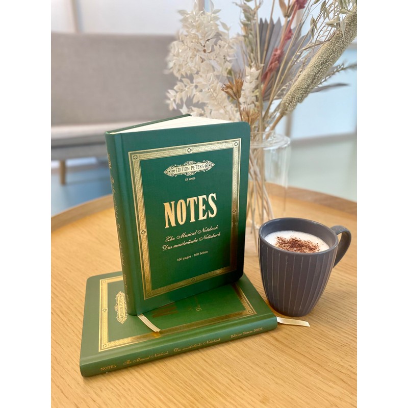 Notes: The Musical Notebook: Classic Dotted Paper, Hard Cover, 160