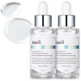 Klairs Nakugen Beauty Essence, Freshly Juiced, Vitamin Drop, 1.2 fl oz (35 ml), Set of 2, Ampoule, Serum, Vitamin C, Raw Vitamin C, Hypoallergenic, Gift, Present