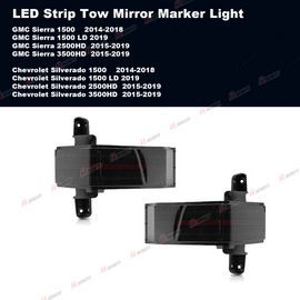 h hengyi soul Sequential Smoked LED Side Mirror Light For 14-19 Chevy Silverado GMC Sierra HD