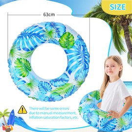 GUBOOM Children's Swimming Ring, Inflatable Swimming Pool Float, Durable Swimming Hoop, Air Mattress, Inflatable for Children 5-9 Years (H)