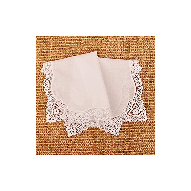 Milesky - Pañuelo de boda blanco de algodón puro, suave