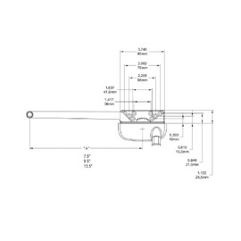 ACME Window Hardware Contour Single arm Operator with Plastic Roller, 9 1/2" for Replacement of Casement Window Parts (Left Hand)