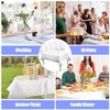ausurme 10 Pack Disposable Tablecloths,Plastic Table Cover,Waterproof Party Tablecloths,White and