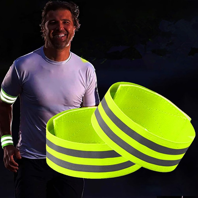 HSYTEK Reflective Bands Set - Elastic and Visible, 2-Piece with