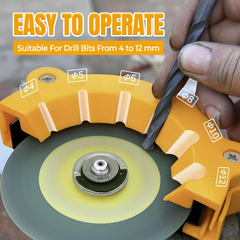 2025 New Drill Bit Sharpener Kit for All Bits,with 5/8"-11