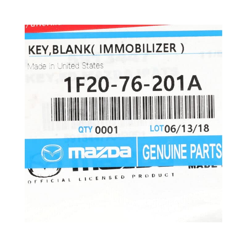 Mazda Genuine (1F20-76-201A) Key Blank Immobilizer