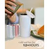 UIRZOTN Glass Cups with Lids and Straws, 16oz Stainless Steels