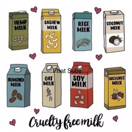 Unbranded Sublimation Print Cruelty Free Milk Ready To Press Heat Transfer