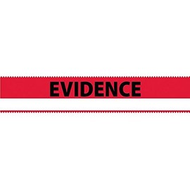 CrimeTech Sawtooth Evidence Security Tamper Tape, Pre-Cut Strips, PK of 100 ea