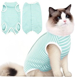 TIAGOBOO Cat Recovery Suit for Male and Female Surgical Post Surgery Soft Surgery Recovery Suit Onesie for Cats,E-Collar Alternative Anti-Licking Outfit Pet Surgical Recovery Pajama Suit