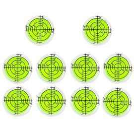 10PCS Circular Bubble Level Bullseye Degree Marked Surface Round Spirit Levels