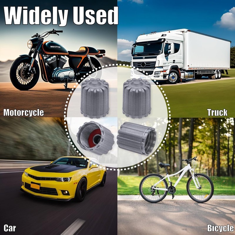 10 pcs Tyre Valve Stem Caps, Plastic Wheel Tyre Valve