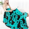 Turquoise Blanket Small Cyan Blue Throw Blanket Warm Green Fleece