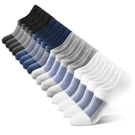 IDEGG No Show Socks Men Low Cut Ankle Short Socks for Men Casual Athletic Socks with Non Slip Grip