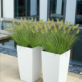 Betylifoy 20 Bundles Artificial Plants Onion Grass Outdoor Fake Shrubs Wheat Grass Cattails Faux Ornamental Grass UV Resistant Greenery Stems for Indoor Outdoor Garden Home Office Decor