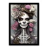Floral Gothic Dark Wall Art Framed Print Makes a Perfect