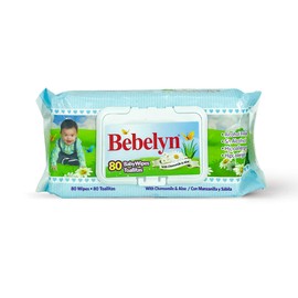 BEBELYN Baby Wet Wipes – 80 Non-Alcohol Bottom Wipes for Babies and Toddlers - Biodegradable Baby Wipes – Aloe Veran and Chamomile Baby Wipes for Natural Care – 3 Pcs Baby Wipes Box