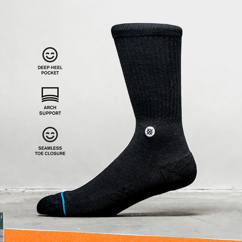 Stance Crew Tacoma Socks [3 Pack] (Medium, Navy)